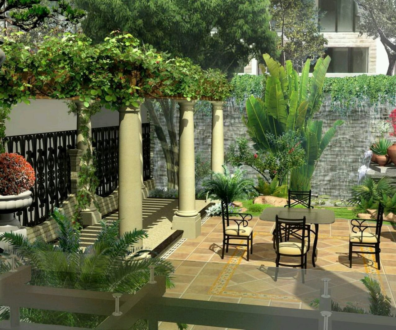 أفكار لتصميم حدائق منزلية صغيرة أنوثة Ounousa موقع الموضة والجمال